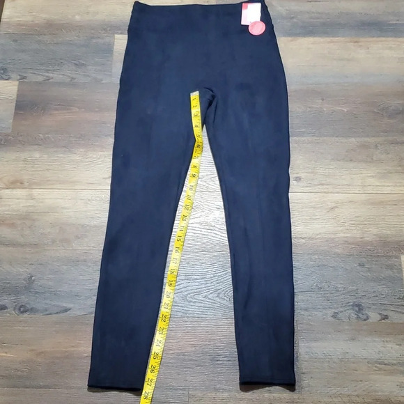 Spanx NWT faux suede stretch leggings dark blue/black - Picture 1 of 9